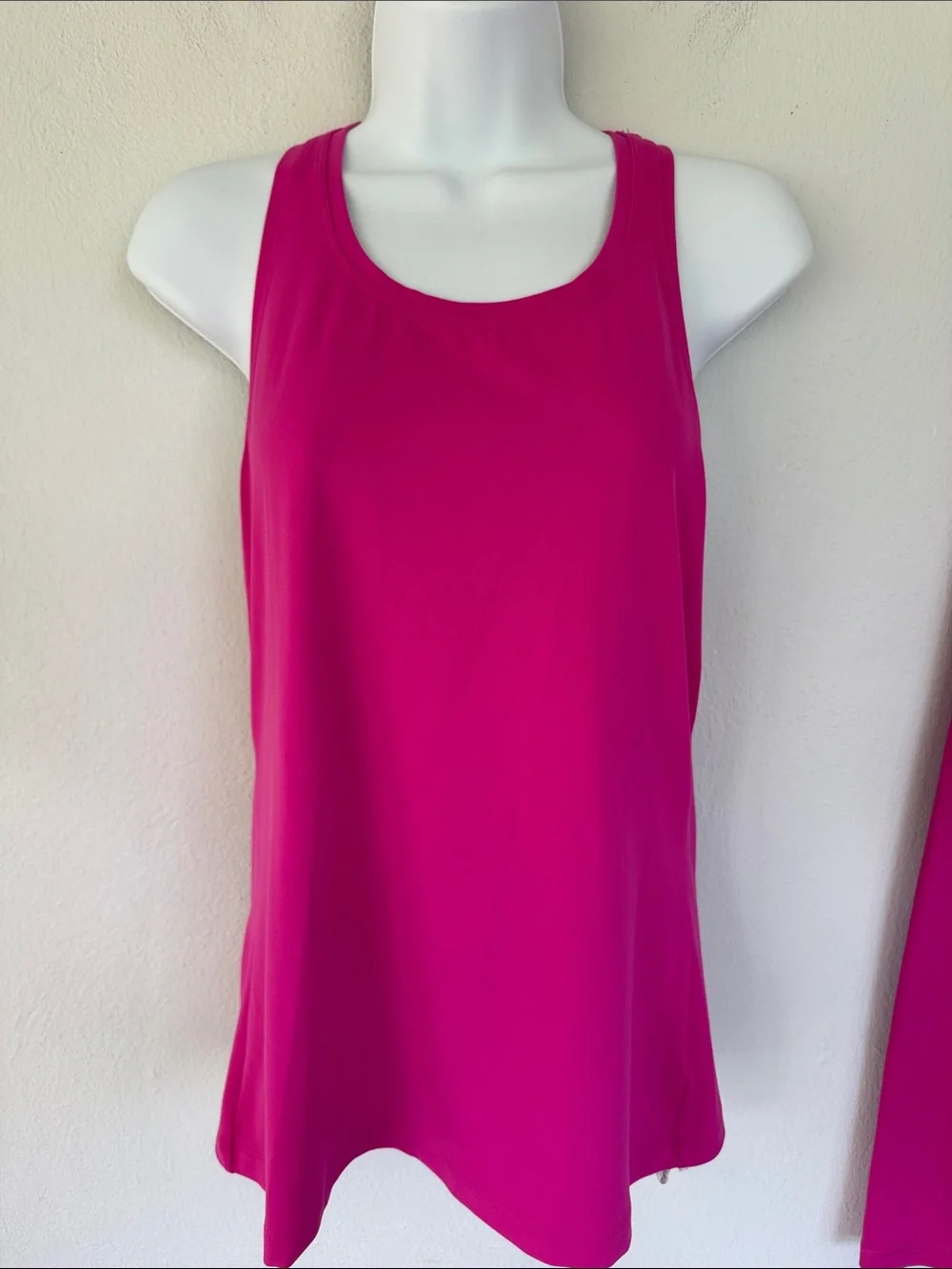 CRZ Yoga hot pink matching racerback tank top leggings set size medium